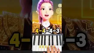 Golden Kpop Demon Hunters - Piano Tutorial #shorts