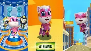 Talking Tom Hero Dash - TALKING ANGELA OBSTACLE CRAZY SPECIAL EVENT Gameplay