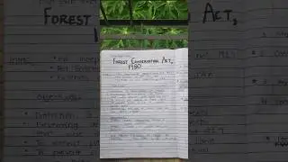 FOREST CONSERVATION ACT,1980 | EVS | [BCOM/BBA/BSC/ARTS & others] #explore #evs #study #forest #wild