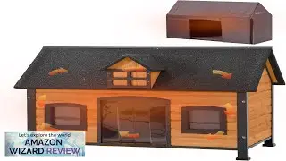 Aivituvin Dog House with Insulated Liner Anti-Chewing Metal Frame Design Insulated Wooden Review