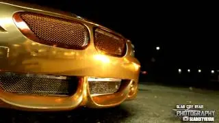 Rose Gold wrapped BMW on Gold 24s w/ Strut Grille | G Kustoms