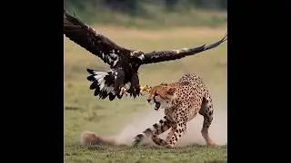 Eagle vs Cheetah: Nature&rsquo;s Rivalry: Round2️⃣-The Chase Resumes! 🐆🦅1:1-3030 #Eagles #Cheetahs #Fights