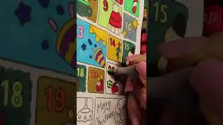 Coloring Day &ldquo;20&rdquo; of the Advent Calendar 🎄✨🎅🏼 #colorwithme #coloringbook #shorts #relaxingvideo