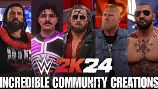 WWE 2K24 INCREDIBLE COMMUNITY CREATIONS !