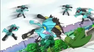 Riolu vs Farfetch'd full battel scene