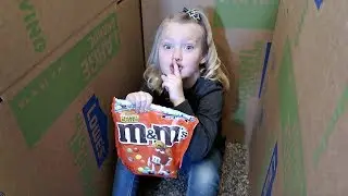 M&M GAME IN A BOX FORT MAZE!