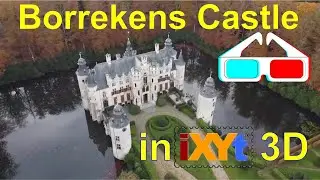 Borrekens Castle, Antwerp province, Belgium in iXYt 3D red-cyan anaglyph video