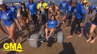 Surfer inspires others to move forward