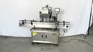 1 working station 4 wheels model automatic plastic bottle cover cap capping sealing machine sealer