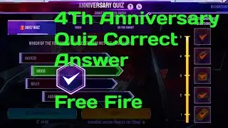 4Th Anniversary Quiz Free Fire Correct Answer
