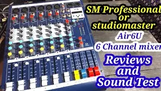 Studiomaster Air6U 6 channel with media player mixer | SM Professional 6 channel mixer Review #air6u