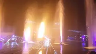 Amazing Laser show with water, fire and music, Dubai Festival City, UAE