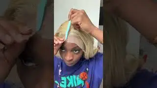Blonde body wave wig install | soft & synthetic #fok #blondehair