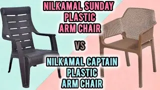 Nilkamal Sunday Plastic Arm Chair VS Nilkamal Captain Plastic Arm Chair | Moulded Chair | Nilkamal