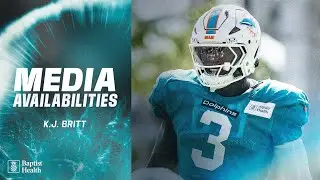 K.J. Britt meets with the media | Miami Dolphins