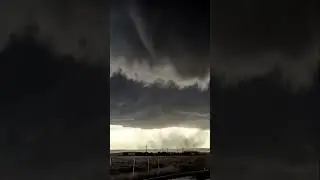 Intense Wall Cloud Rotation Caught on Camera!  #tornado #weather