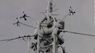 Frozen Skywarn Station - West Island Weather Station Tower