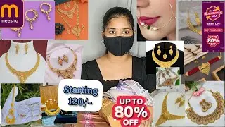 I TRIED 1 GRAM GOLD JEWELLERY from MEESHO / gold look artificial jewellery haul / jewellery haul