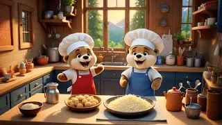Two Tiny Teddies Bake a Pie | Teddy Bear Baking Song for Kids | Nursery Rhymes and Baby Songs