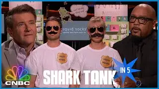 Дэймонд и Роберт борются за звание короля носков | Shark Tank в 5