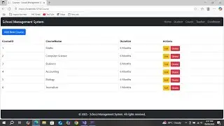 School Management System Using Asp.Net Core MVC