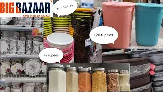 Big bazaar large storage containers| Buckets| Plastic laundry baskets| Useful kitchen organizer😍B1G1