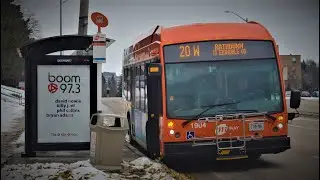{NEW BUS} MiWay ~ 2019 Nova Bus LFS HEV # 1904 ~ Bus Ride on Route 20 Rathburn West