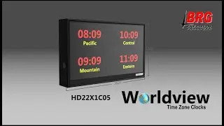 HD22X1C05 Worldview Time Zone Clock by BRG Precision Products