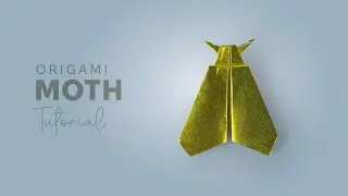Paper Insect 🪰. How to Make an Easy Origami Moth | Paper Butterfly, Easy tutorial