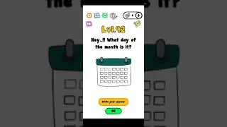 Trick me level 92 Hey... What day of the month is it walkthrough