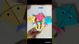 #Kite #makar sankranti decoration #home made patang#Kite flying#Lohari#Pongal#Short#Kite craft#Art