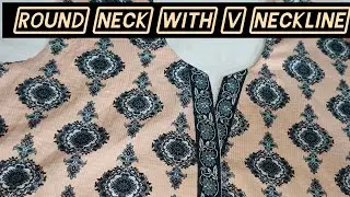 round neck with V neckline@Tjstitchingideas