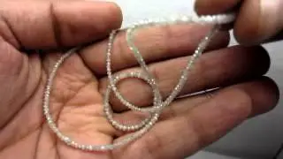 natural diamond beads necklace strand gemone diamonds