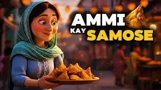 AMMI KAY SAMOSE 🥐 | URDU HINDI STORY #story #viral #cartoon #samose #animation 