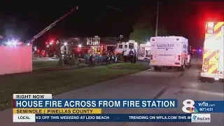 House fire breaks out across street from Seminole fire station