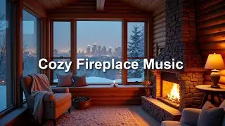 Cozy Winter Ambience in America & Europe ❄️ Fireplace & Relaxing Music