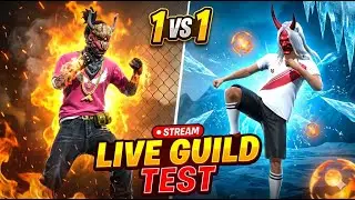 FREE FIRE LIVE 😎 1v1 GUILD TEST | TEAM CODE GIVEAWAY | #freefirelive #gyangaming #shortsfeed