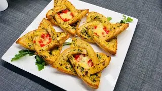 Garlic Butter Flower Bread |Trending Windmill Toast@tasteassured