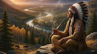 Native American Indian smoking Pipe using AI
