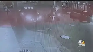 Surveillance Video Shows 2 Lowell Police Cruisers Hit By Car Overnight