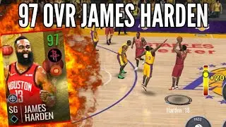 97 OVR JAMES HARDEN GAMEPLAY!!! INSANE STATS!!! NBA LIVE MOBILE 19