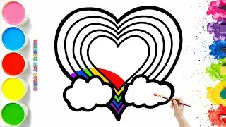 🌈❤️How To Draw a Rainbow Heart | Easy Step By Step Tutorial #84
