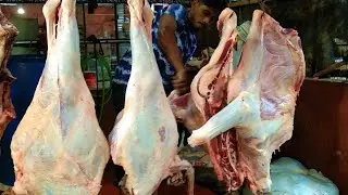 Expert Butcher Beef Meat Cutting in Roadside Meat Shop | Fastest Meat Cutting Skills
