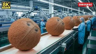 Inside a High-Tech Coconut Water Factory | Fresh Coconuts to Bottled Coconut Water | Full Production