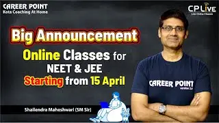 Big Announcement | Online Classes For NEET & JEE | Career Point Kota