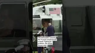 Trump and Melania forced to switch helicopters while leaving London due to &lsquo;minor hydraulic issue'
