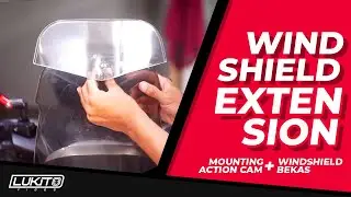 REVIEW WINDSHIELD EXTENSION DIY | Mounting action cam + Windshield bekas | Yamaha lexi