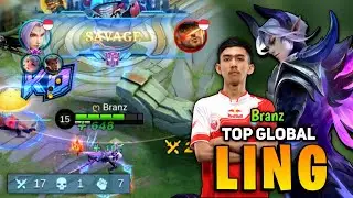 SAVAGE! Ling Branz Perfect Gameplay [ Top Global Ling Best Build 2022 ] By Branz - Mobile Legends
