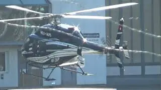 Bell 429 HB-ZAP Heli Alps landing Sion airport Valais Switzerland 17.02.2021