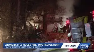 Crews battle house fire in New Kensington, two people hurt